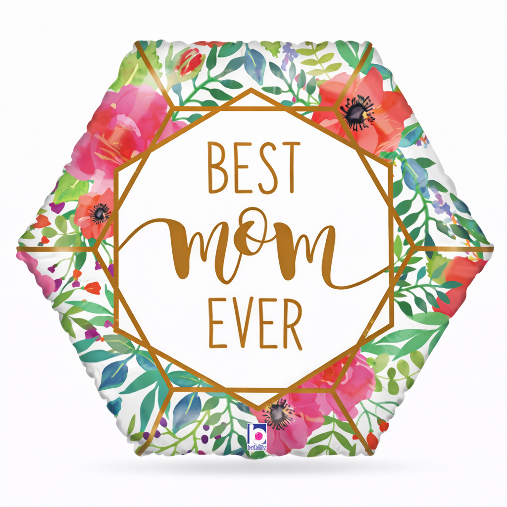 Betallic 18” Best Mom Ever Terranium Shape (Flat)